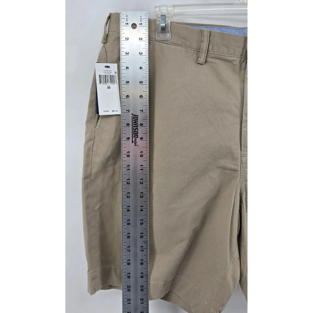 Polo Ralph Lauren Mens Size 38 Tan Khaki Stretch Classic Fit 9 Inch Chino Shorts